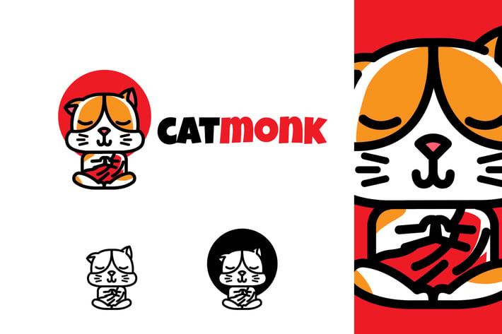 Cat Monk - Mascot & Esport Logo