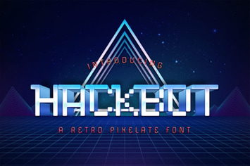 Hackbot - a Retro Pixelate Font