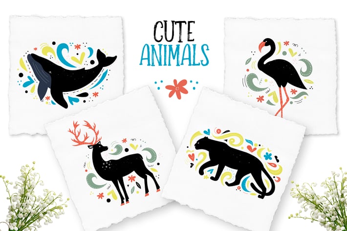 Decorative Animals Illustrations