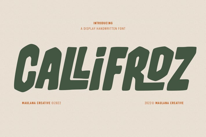 Callifroz Display Handwritten Font