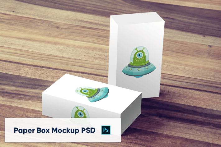 Paper Box PSD Mockup - Vol. 8