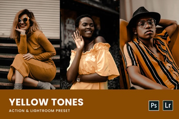 Yellow Tones Photoshop Action & Lightrom Presets