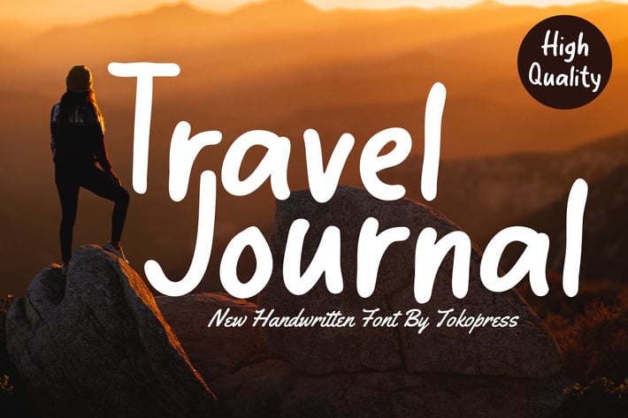 Travel Journal - Handwriting Travel font