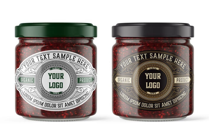 Vintage-Style Jam Label Layout