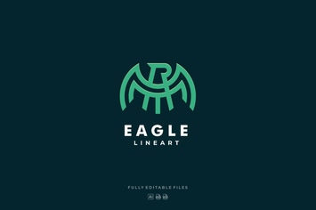 Abstarct Eagle Line Art Logo