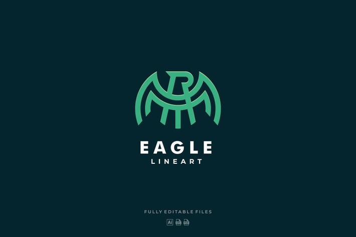 Abstarct Eagle Line Art Logo