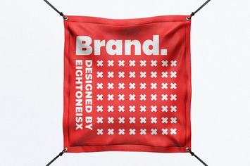 Outdoor Square Vinyl Banner Mock-Up