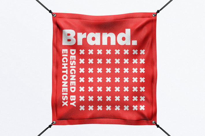 Outdoor Square Vinyl Banner Mock-Up