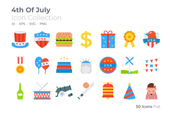 4th of July Color Icon