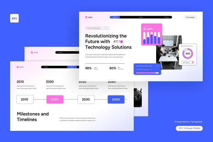Gradient Blue Pink Modern UI UX Pitch Deck | 002