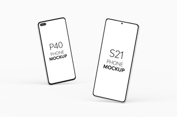 P40 Phone & S21 Phone Mockup