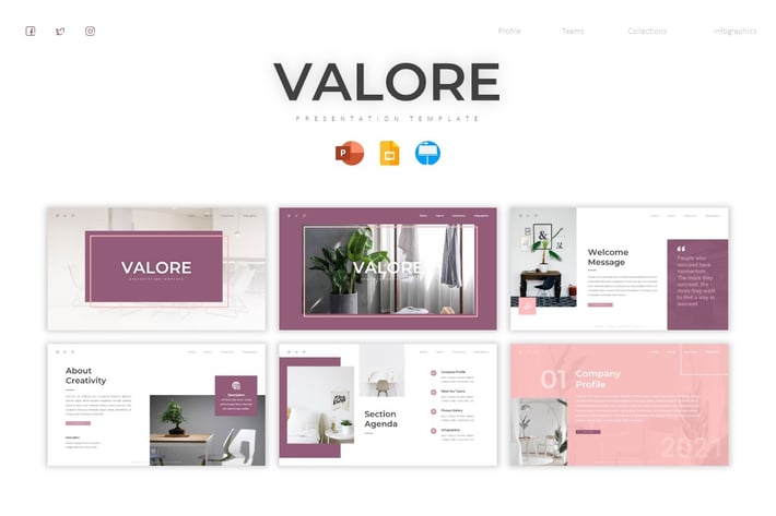 Valore - GSLIDE KEY PPTX TEMPLATE