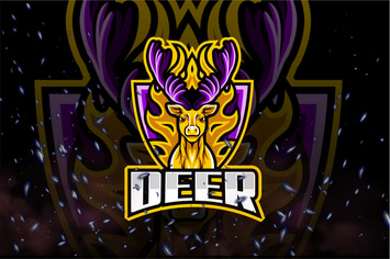 Deer E-Sport and Sport Logo Template