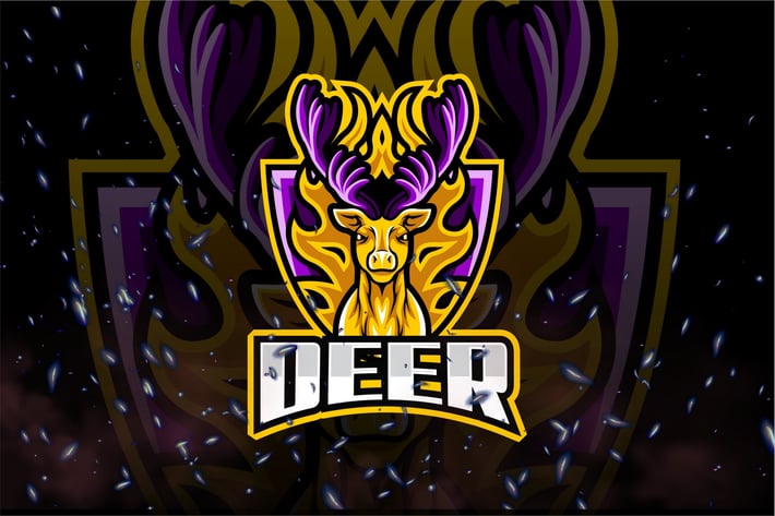 Deer E-Sport and Sport Logo Template