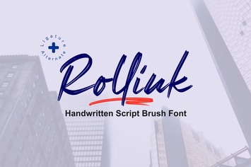 Rollink - a simple brush font 