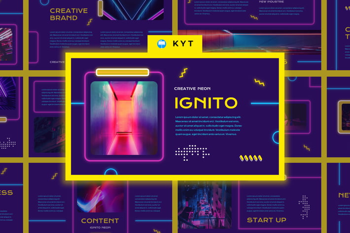 IGNITO - Neon Colour Keynote Template