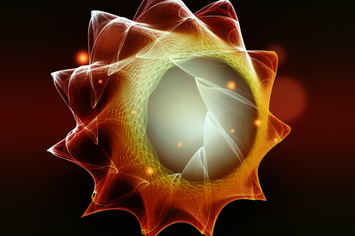virus under a microscope view