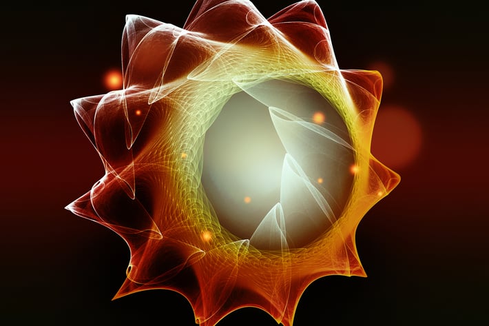 virus under a microscope view