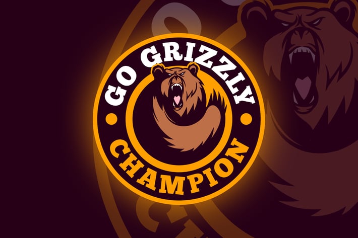 Bear Emblem - Sporty Dynamic Bear Logo