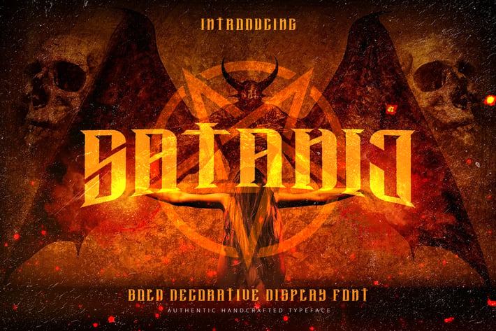 Satanic - Decorative Bold Display Typeface