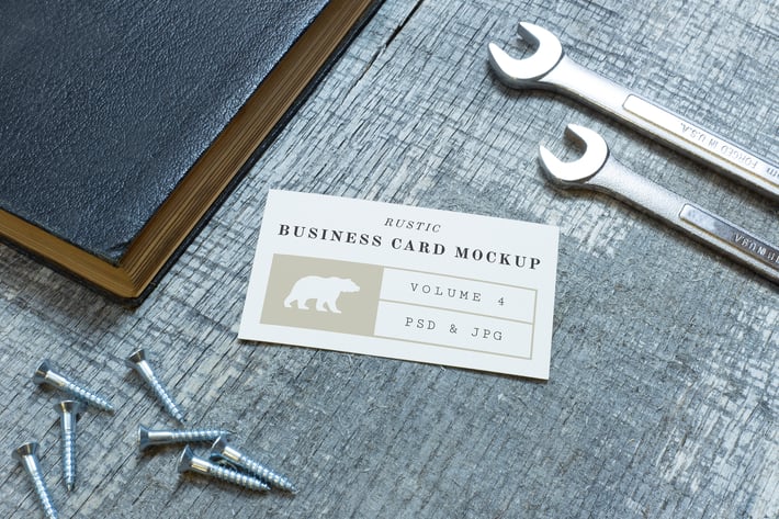 Rustic Business Card Mockup Vol. 4
