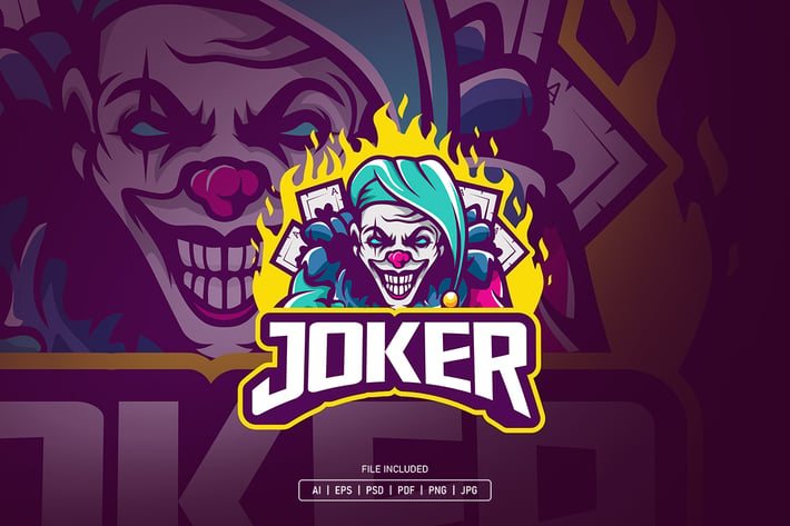 Joker esport logo template