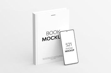 Book & S21 Phone Mockup