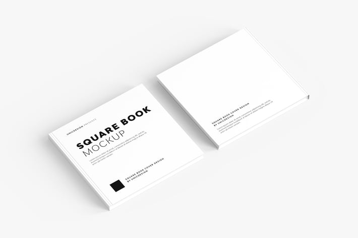 Square Book Mockup