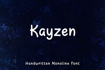 Kayzen - Handwritten Monoline Font