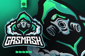 Gas Mask Mascot Logo Template