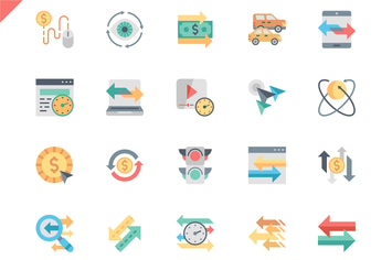 Simple Set Traffic Flat Icons