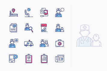 Medical & Health Care Icons Set 2 - Outline Series