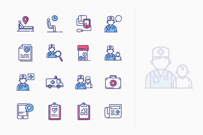 Medical & Health Care Icons Set 2 - Outline Series