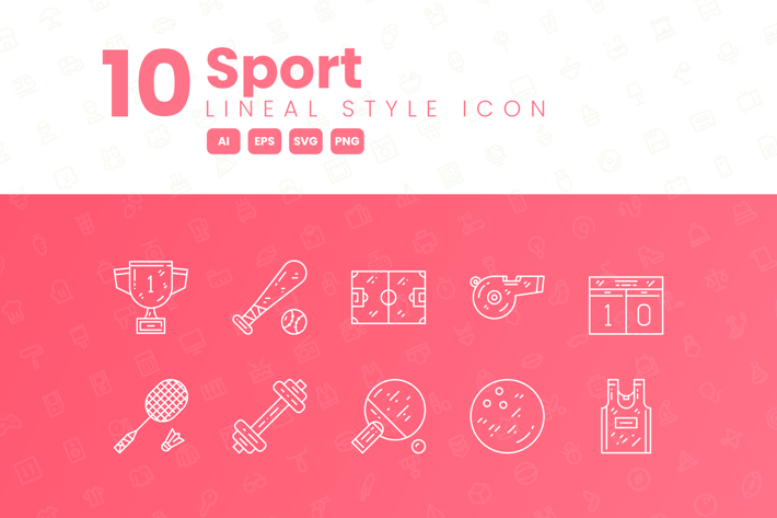 10 Sport Detailed Icon Collection