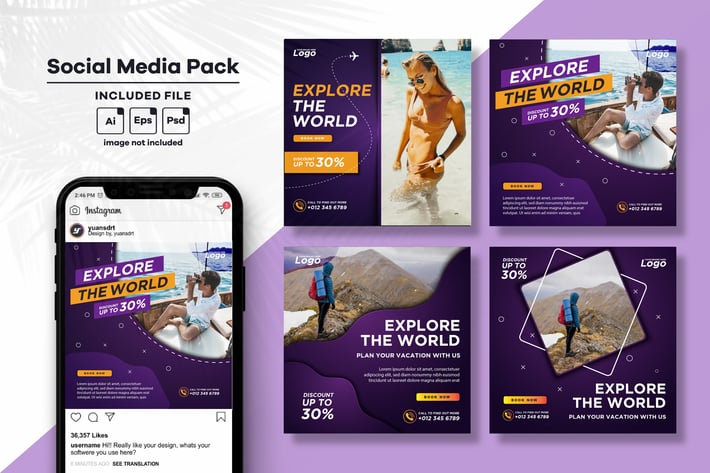 Travel Social Media Post Template