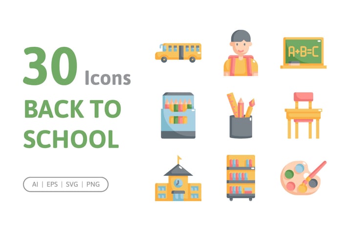 30 Back to School Icons