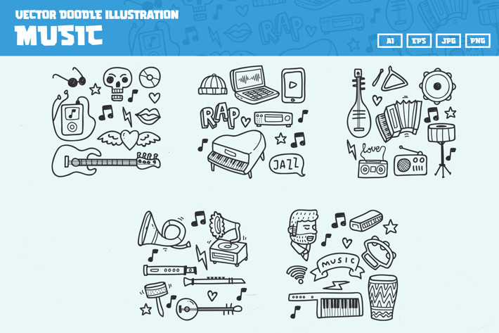 Music doodle collection