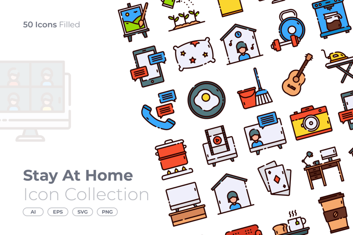Stay At Home Filled Icon