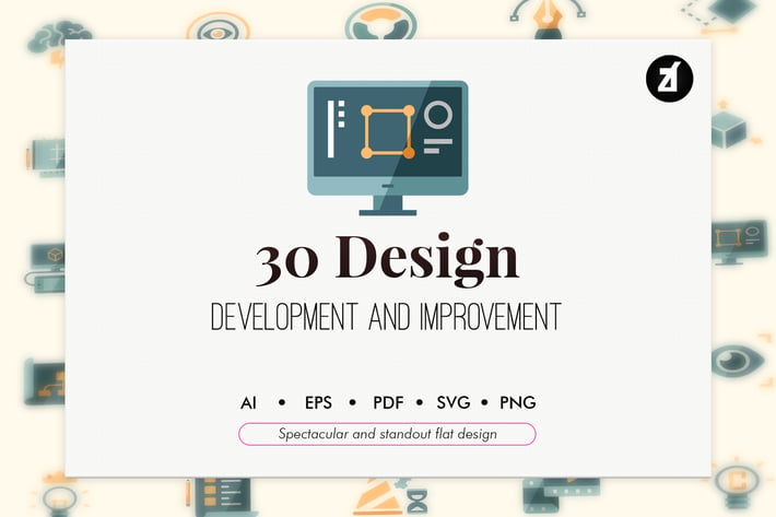 30 Design development in flat design