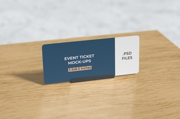 Event Ticket/ Boarding Pass Mockup
