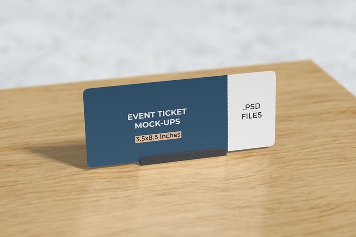 Event Ticket/ Boarding Pass Mockup