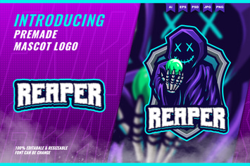 Creepy Reaper - Mascot Esport Logo Template