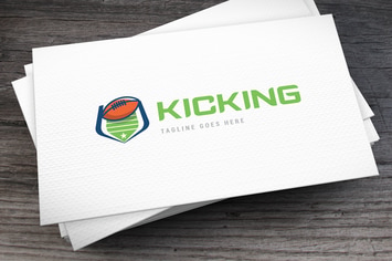 Kicking Logo Template