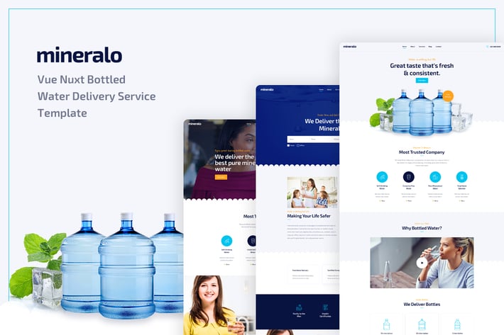 Mineralo - Vue Nuxt Bottled Water Delivery Service