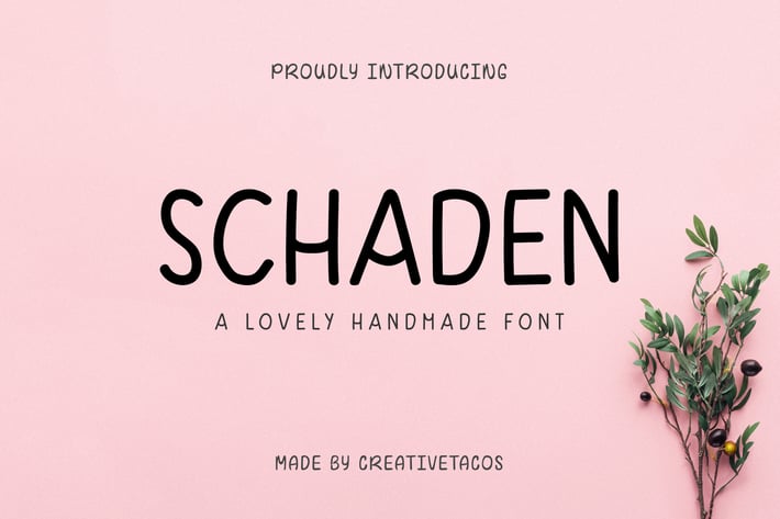 Schaden Handmade Font