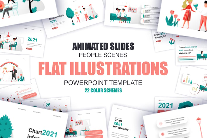 Flat Illustration Powerpoint Template