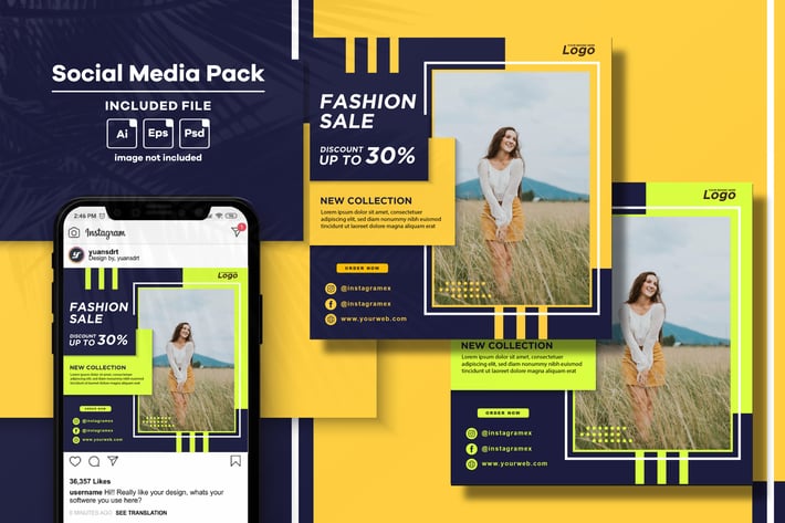  Fashion Sale Social Media Post Template