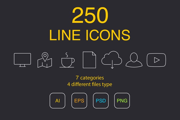 250 Line Icons