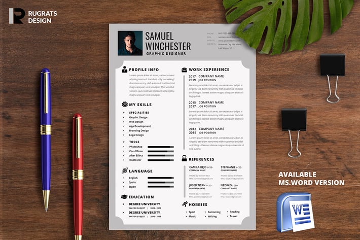 Minimalist CV Resume R4
