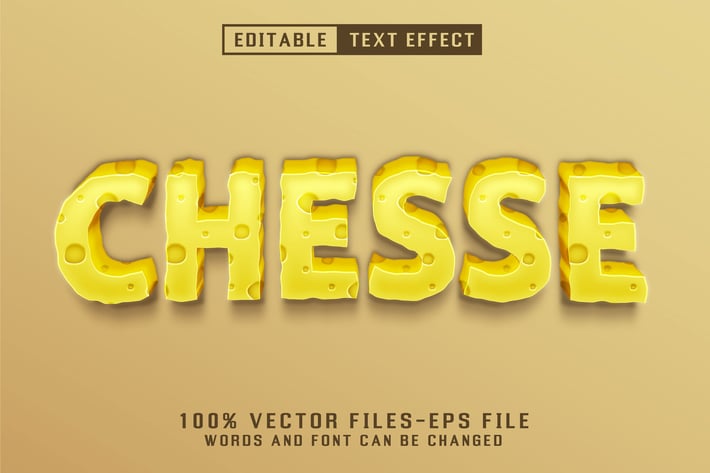 Cheese 3d Text - Editable Text Effect